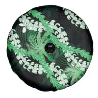 Puakenikeni Maile Lei Spare Tire Cover Frangipani Green Tropical Leaves LT01 - Polynesian Pride