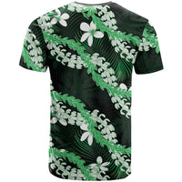 Puakenikeni Maile Lei T Shirt Frangipani Green Tropical Leaves