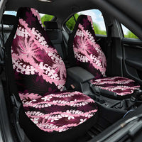 Puakenikeni Maile Lei Car Seat Cover Frangipani Pink Tropical Leaves LT01 One Size Pink - Polynesian Pride