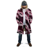 Puakenikeni Maile Lei Cloak Frangipani Pink Tropical Leaves