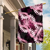 Puakenikeni Maile Lei Garden Flag Frangipani Pink Tropical Leaves