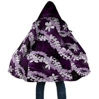 Puakenikeni Maile Lei Cloak Frangipani Purple Tropical Leaves