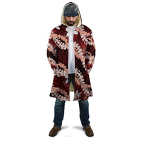 Puakenikeni Maile Lei Cloak Frangipani Red Tropical Leaves