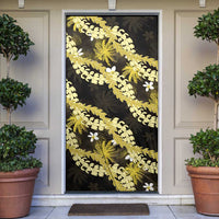 Puakenikeni Maile Lei Door Cover Frangipani Yellow Tropical Leaves LT01 Yellow - Polynesian Pride