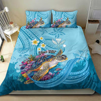 Personalized Hawaii Sea Turtle Bedding Set Hawaii Map Ocean Vibes
