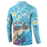 Personalized Hawaii Sea Turtle Button Sweatshirt Hawaii Map Ocean Vibes