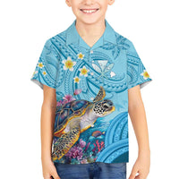 Personalized Hawaii Sea Turtle Kid Hawaiian Shirt Hawaii Map Ocean Vibes