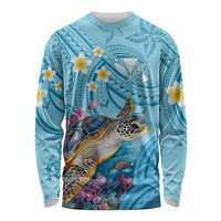 Personalized Hawaii Sea Turtle Long Sleeve Shirt Hawaii Map Ocean Vibes
