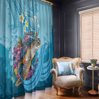 Personalized Hawaii Sea Turtle Window Curtain Hawaii Map Ocean Vibes