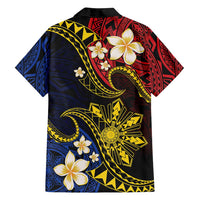 Philippines Spirit Tribal Sun Plumeria Family Matching Off Shoulder Maxi Dress and Hawaiian Shirt Red And Blue Polynesian Pattern