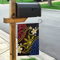 Philippines Spirit Tribal Sun Plumeria Garden Flag Red And Blue Polynesian Pattern