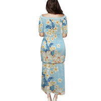 Hawaii Hibiscus Plumeria Blue Family Matching Puletasi and Hawaiian Shirt Polynesian Pattern LT01 - Polynesian Pride