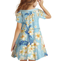 Hawaii Hibiscus Plumeria Blue Family Matching Summer Maxi Dress and Hawaiian Shirt Polynesian Pattern LT01 - Polynesian Pride