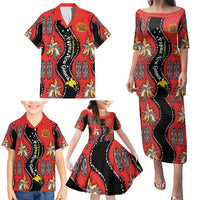 Papua New Guinea 50th Independence Family Matching Puletasi and Hawaiian Shirt PNG Batik Pattern LT01 - Polynesian Pride