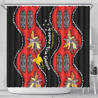 Papua New Guinea 50th Independence Shower Curtain PNG Batik Pattern LT01 - Polynesian Pride