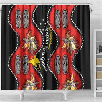 Papua New Guinea 50th Independence Shower Curtain PNG Batik Pattern LT01 - Polynesian Pride
