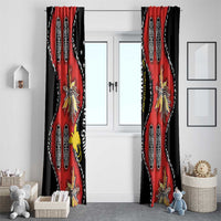 Papua New Guinea 50th Independence Window Curtain PNG Batik Pattern LT01 - Polynesian Pride