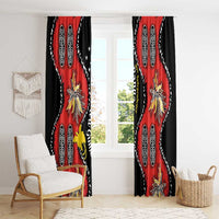 Papua New Guinea 50th Independence Window Curtain PNG Batik Pattern LT01 - Polynesian Pride