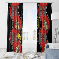 Papua New Guinea 50th Independence Window Curtain PNG Batik Pattern LT01 - Polynesian Pride