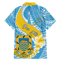 personalised-tuvalu-independence-day-family-matching-summer-maxi-dress-and-hawaiian-shirt-plumeria-45th-anniversary