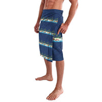 Hawaii Santa Riding Sea Turtle Lavalava Mele Kalikimaka Polynesian Pattern - Polynesian Pride