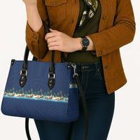 Hawaii Santa Riding Sea Turtle Leather Bag Mele Kalikimaka Polynesian Pattern - Polynesian Pride