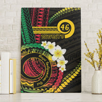 Vanuatu Independence Day Canvas Wall Art Yumi 46th Hapi Indipendens Dei LT01 Without Frame Black - Polynesian Pride