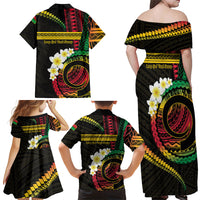 Vanuatu Independence Day Family Matching Off Shoulder Maxi Dress and Hawaiian Shirt Yumi 45th Hapi Indipendens Dei LT01 - Polynesian Pride