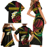 Vanuatu Independence Day Family Matching Short Sleeve Bodycon Dress and Hawaiian Shirt Yumi 45th Hapi Indipendens Dei LT01 - Polynesian Pride
