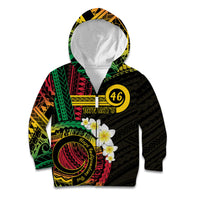 Vanuatu Independence Day Kid Hoodie Yumi 46th Hapi Indipendens Dei LT01 Zip Hoodie Black - Polynesian Pride
