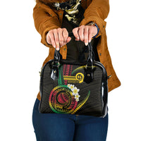 Vanuatu Independence Day Shoulder Handbag Yumi 46th Hapi Indipendens Dei LT01 One Size Black - Polynesian Pride