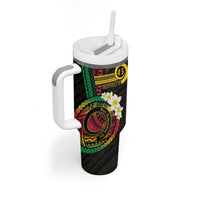 Vanuatu Independence Day Tumbler With Handle Yumi 46th Hapi Indipendens Dei LT01 - Polynesian Pride