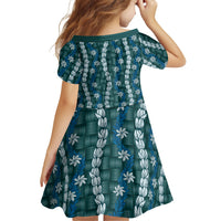 Pikake Maile Tiare Lei Family Matching Off The Shoulder Long Sleeve Dress and Hawaiian Shirt Polu Lauhala Pattern LT01 - Polynesian Pride
