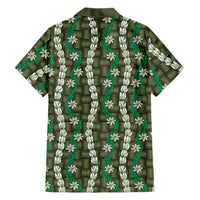 Pikake Maile Tiare Lei Family Matching Mermaid Dress and Hawaiian Shirt Omaomao Lauhala Pattern LT01 - Polynesian Pride