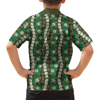 Pikake Maile Tiare Lei Family Matching Summer Maxi Dress and Hawaiian Shirt Omaomao Lauhala Pattern LT01 - Polynesian Pride