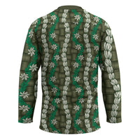 Pikake Maile Tiare Lei Hockey Jersey Omaomao Lauhala Pattern
