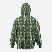 Pikake Maile Tiare Lei Hoodie Omaomao Lauhala Pattern