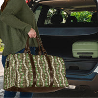 Pikake Maile Tiare Lei Travel Bag Natural Lauhala Pattern