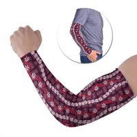 Pikake Maile Tiare Lei Arm Sleeves Akala Lauhala Pattern