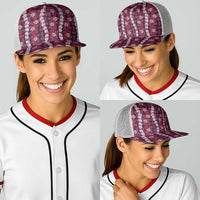 Pikake Maile Tiare Lei Baseball Net Cap Akala Lauhala Pattern