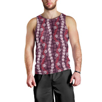 Pikake Maile Tiare Lei Men Tank Top Akala Lauhala Pattern