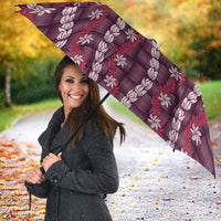 Pikake Maile Tiare Lei Umbrella Akala Lauhala Pattern