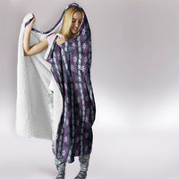 Pikake Maile Tiare Lei Hooded Blanket Poni Lauhala Pattern