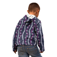 Pikake Maile Tiare Lei Kid Hoodie Poni Lauhala Pattern