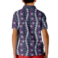 Pikake Maile Tiare Lei Kid Polo Shirt Poni Lauhala Pattern