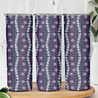 Pikake Maile Tiare Lei Skinny Tumbler Poni Lauhala Pattern