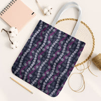 Pikake Maile Tiare Lei Tote Bag Poni Lauhala Pattern