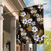 Hawaiian Hibiscus Tribal Floral Brown Garden Flag Polynesian Tapa Pattern LT01 House Flag Brown - Polynesian Pride