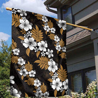 Hawaiian Hibiscus Tribal Floral Brown Garden Flag Polynesian Tapa Pattern LT01 - Polynesian Pride
