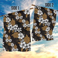 Hawaiian Hibiscus Tribal Floral Brown Garden Flag Polynesian Tapa Pattern LT01 - Polynesian Pride